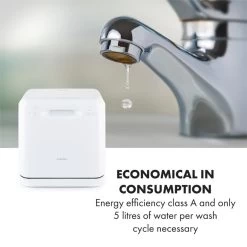 Aquatica Geschirrspüler Freistehend Installationsfrei 2 Gedecke 860W 21 Aquatica Geschirrspüler Freistehend Installationsfrei 2 Gedecke 860W -Küchengeräte Geschäft 10034126 yy 0009 logo Klarstein Aquatica Geschirrspueler weiss