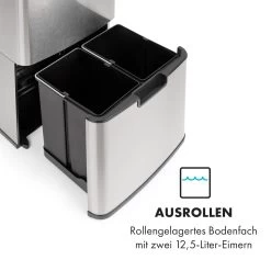 Touchless Müllsammler Sensor 72L 4 Behälter ABS PP Edelstahl Gebürstet 18 Touchless Müllsammler Sensor 72L 4 Behälter ABS PP Edelstahl Gebürstet -Küchengeräte Geschäft 10034128 de 0005 logo