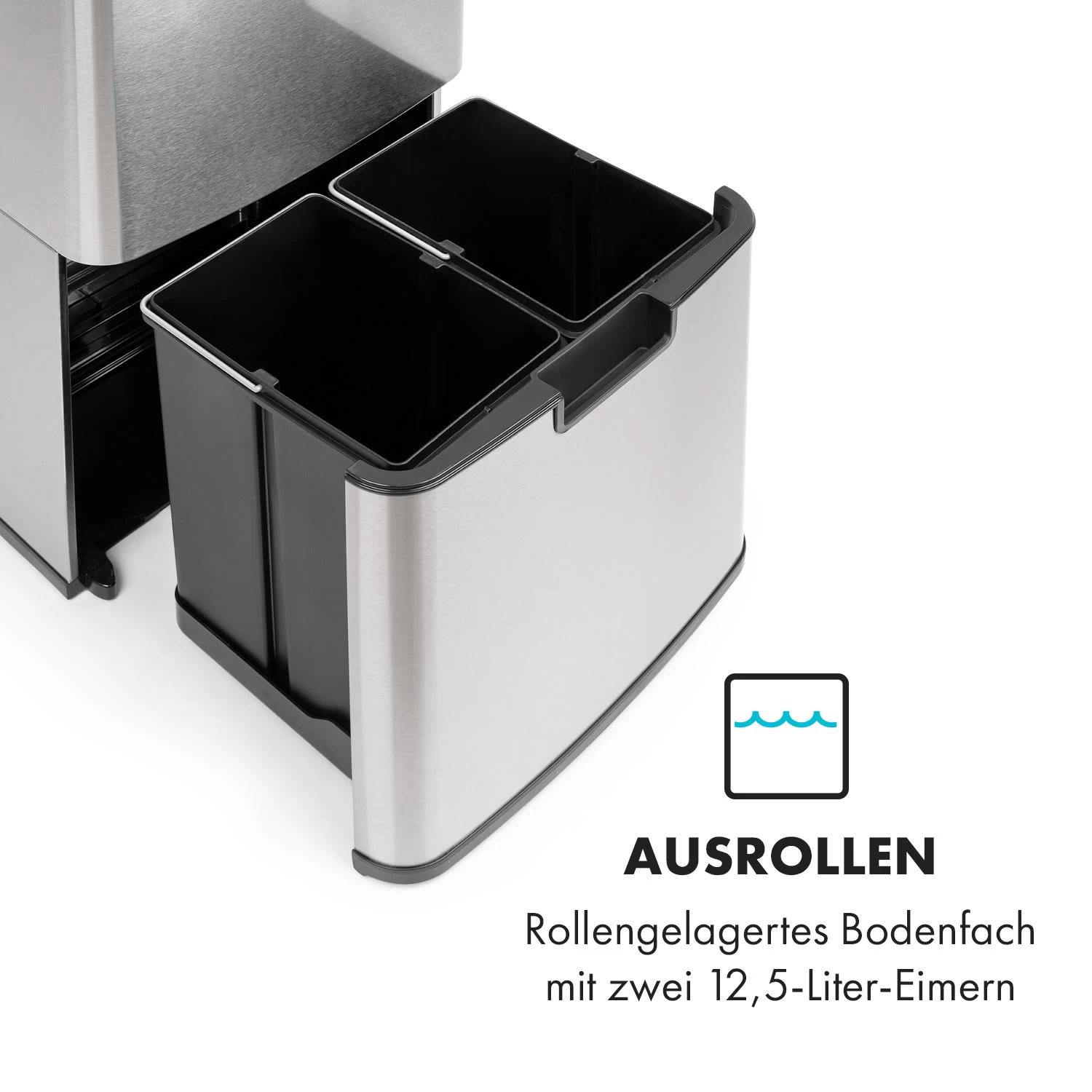 Touchless Müllsammler Sensor 72L 4 Behälter ABS PP Edelstahl Gebürstet 7 Touchless Müllsammler Sensor 72L 4 Behälter ABS PP Edelstahl Gebürstet – Bild 5