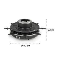 Fonduelette Raclette Und Fondue 1350W 1 Liter 38 Cm Ø Für 8 Personen 15 Fonduelette Raclette Und Fondue 1350W 1 Liter 38 Cm Ø Für 8 Personen -Küchengeräte Geschäft 10034138 yy 0007 logo Klarstein Fonduelette Raclette und Fondue 1350W