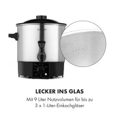 Biggie Eco Einkochautomat & Getränkespender 1000W 30-100°C Zapfhahn 9l -Küchengeräte Geschäft 10034147 de 0007 logo