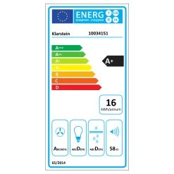 Mirage 60 Dunstabzugshaube 550 M³/h Touch-Panel Ambient EEC A++ Weiß -Küchengeräte Geschäft 10034151 energy label