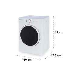 Jet Set Mini-Wäschetrockner Ablufttrockner 1020W EEK C 3kg 50cm Weiß -Küchengeräte Geschäft 10034158 yy 0008 logo Klarstein Jet Set Waeschetrockner weiss