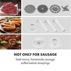 Kraftprotz Elektrischer Fleischwolf 700 W Kupfermotor Edelstahl -Küchengeräte Geschäft 10034215 yy 0003 logo Klarstein Kraftprotz elektrischer Fleischwolf weiss