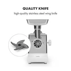 Kraftprotz Elektrischer Fleischwolf 700 W Kupfermotor Edelstahl -Küchengeräte Geschäft 10034215 yy 0004 logo Klarstein Kraftprotz elektrischer Fleischwolf weiss