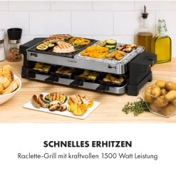 Sirloin Raclette 1500W Aluminium / Stein 8 Personen Kontroll-LED -Küchengeräte Geschäft 10034275 de 0002 logo