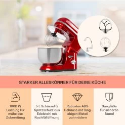 Bella Elegance Küchenmaschine 2000 W 2,7 PS 5,2 Ltr Edelstahl BPA-frei 11 Bella Elegance Küchenmaschine 2000 W 2,7 PS 5,2 Ltr Edelstahl BPA-frei -Küchengeräte Geschäft 10034364 de 0003 usp