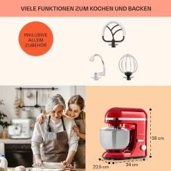 Bella Elegance Küchenmaschine 2000 W 2,7 PS 5,2 Ltr Edelstahl BPA-frei 13 Bella Elegance Küchenmaschine 2000 W 2,7 PS 5,2 Ltr Edelstahl BPA-frei -Küchengeräte Geschäft 10034364 de 0005 usp