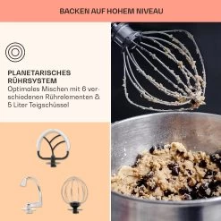 Bella Elegance Küchenmaschine 2000 W 2,7 PS 5,2 Ltr Edelstahl BPA-frei 14 Bella Elegance Küchenmaschine 2000 W 2,7 PS 5,2 Ltr Edelstahl BPA-frei -Küchengeräte Geschäft 10034364 de 0006 usp