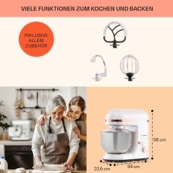 Bella Elegance Küchenmaschine 2000W/2,7PS/5,2 Ltr Edelstahl BPA-frei -Küchengeräte Geschäft 10034365 de 0005 usp