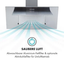 Athena 90 Dunstabzugshaube 90cm 300m³/h 69W Edelstahl -Küchengeräte Geschäft 10034395 de 0004 logo