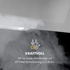 Athena 90 Dunstabzugshaube 90cm 300m³/h 69W Edelstahl -Küchengeräte Geschäft 10034395 de 0008 logo