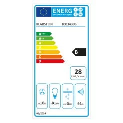 Athena 90 Dunstabzugshaube 90cm 300m³/h 69W Edelstahl -Küchengeräte Geschäft 10034395 energy label