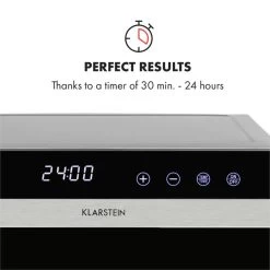 Flavour Dry Dörrautomat Temperatur: 35 - 75 °C Digitaler Thermostat -Küchengeräte Geschäft 10034423 yy 0006 logo Klarstein Flavour Dry Doerrautomat schwarz