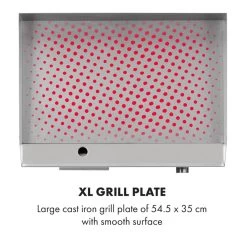 Grillmeile 3000G Elektrogrill 3000W Grillplatte 54,5x35cm Glatt -Küchengeräte Geschäft 10034447 yy 0004 logo Klarstein Grillmeile 3000G Pro Elektrogrill glatt