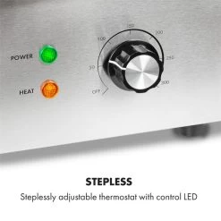 Grillmeile 3000GR Elektrogrill 3000W 54,5x35cm Glatt/geriffelt -Küchengeräte Geschäft 10034448 yy 0003 logo Klarstein Grillmeile 3000GR Pro Grill glatt geriffelt