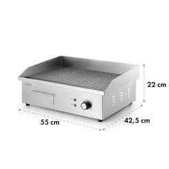 Grillmeile 3000R Elektrogrill 3000W Platte 54,5x35cm Geriffelt 19 Grillmeile 3000R Elektrogrill 3000W Platte 54,5x35cm Geriffelt -Küchengeräte Geschäft 10034449 yy 0009 logo Klarstein Grillmeile 3000R Pro Grill geriffelt
