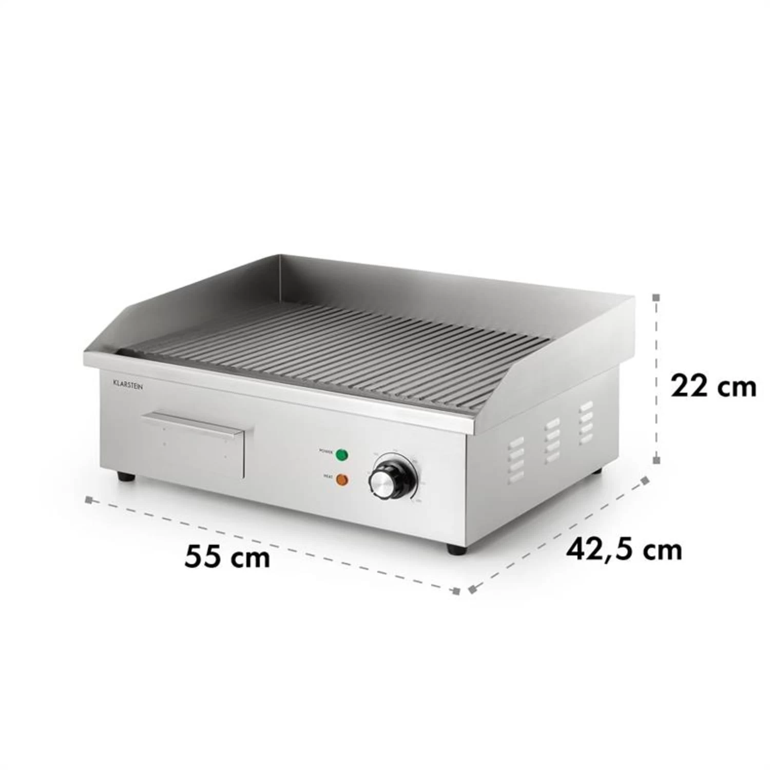 Grillmeile 3000R Elektrogrill 3000W Platte 54,5x35cm Geriffelt 11 Grillmeile 3000R Elektrogrill 3000W Platte 54,5x35cm Geriffelt – Bild 9
