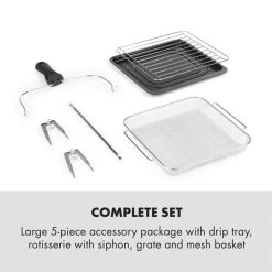 AeroVital Easy Touch Heißluftfritteuse 1700W 14l Timer 16 Programme Metallic / Schwarz 14 AeroVital Easy Touch Heißluftfritteuse 1700W 14l Timer 16 Programme Metallic / Schwarz -Küchengeräte Geschäft 10034451 yy 0007 logo Klarstein AeroVital easy touch Heissluftfritteuse