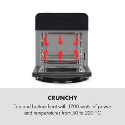 AeroVital Easy Touch Heißluftfritteuse 1700W 14l Timer 16 Programme Schwarz 12 AeroVital Easy Touch Heißluftfritteuse 1700W 14l Timer 16 Programme Schwarz -Küchengeräte Geschäft 10034452 yy 0003 logo Klarstein AeroVital easy touch Fritteuse schwarz