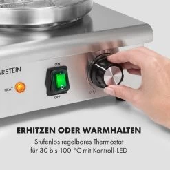 Wurstfabrik Pro 550 Hot Dog Maker 550W 2 Spieße 5L 30-100°C Edelstahl -Küchengeräte Geschäft 10034453 de 0003 logo