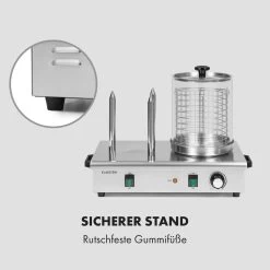 Wurstfabrik 600 Hot Dog Maker 600W 3 Spieße 5L 30-100°C Glas Edelstahl -Küchengeräte Geschäft 10034454 de 0008 logo