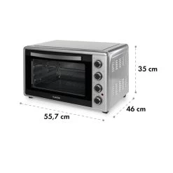 Masterchef 45 Mini-Backofen 45l 2000W 100-230 °C Timer Silber 19 Masterchef 45 Mini-Backofen 45l 2000W 100-230 °C Timer Silber -Küchengeräte Geschäft 10034497 yy 0009 logo Klarstein Masterchef 45 Mini Backofen 45l silber