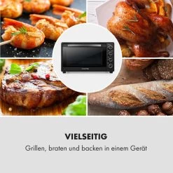 Masterchef 60 Mini-Backofen 60l 2000W 100-230 °C Timer Schwarz 17 Masterchef 60 Mini-Backofen 60l 2000W 100-230 °C Timer Schwarz -Küchengeräte Geschäft 10034498 de 0007 logo