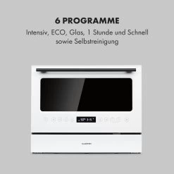 Azuria Geschirrspülmaschine 1380W 6,5L 6 Gedecke Schwarze Glasfront 18 Azuria Geschirrspülmaschine 1380W 6,5L 6 Gedecke Schwarze Glasfront -Küchengeräte Geschäft 10034510 de 0005 logo
