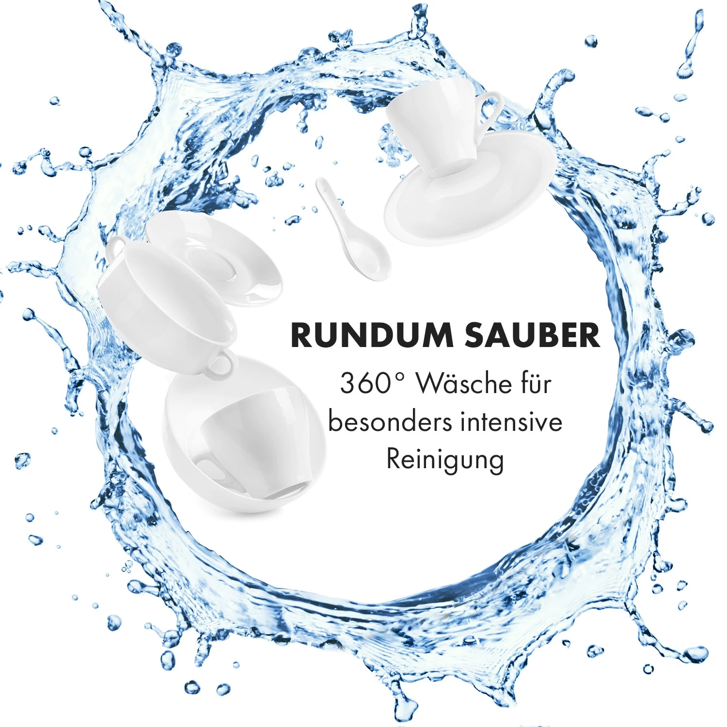 Azuria Geschirrspülmaschine 1380W 6,5L 6 Gedecke Schwarze Glasfront 8 Azuria Geschirrspülmaschine 1380W 6,5L 6 Gedecke Schwarze Glasfront – Bild 6