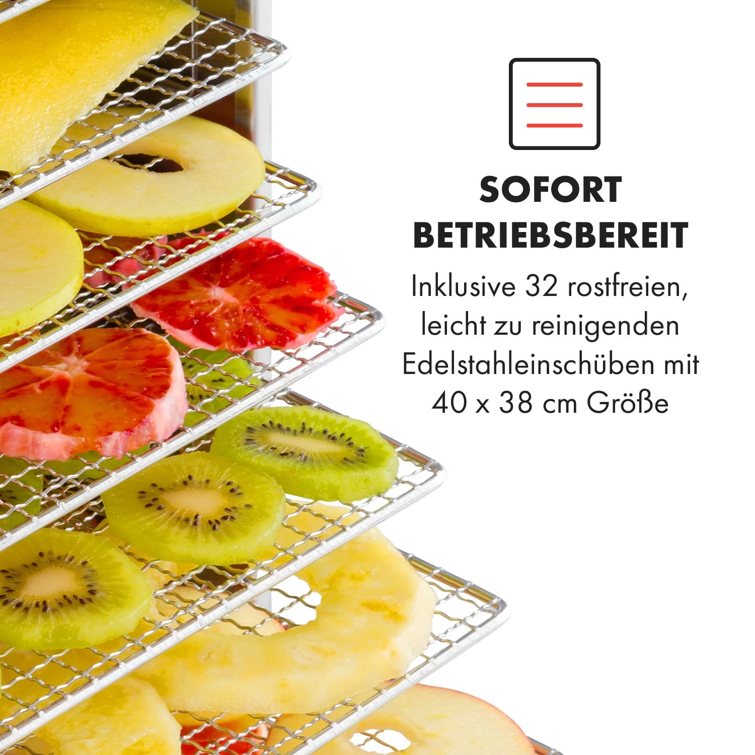 Master Jerky 500 Dörrautomat 3000W 40-90 °C 24h-Timer Edelstahl Silber 6 Master Jerky 500 Dörrautomat 3000W 40-90 °C 24h-Timer Edelstahl Silber – Bild 4