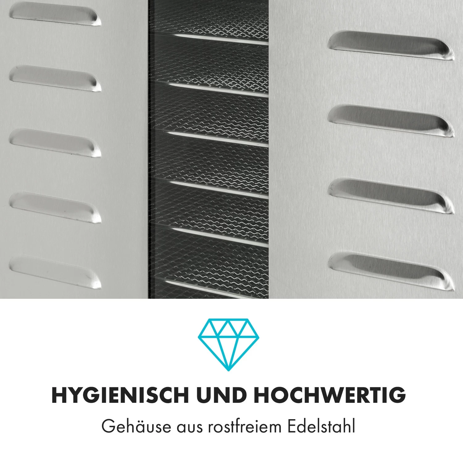 Master Jerky 550 Dörrautomat 2400W 40-90 °C 24h-Timer Edelstahl Silber 9 Master Jerky 550 Dörrautomat 2400W 40-90 °C 24h-Timer Edelstahl Silber – Bild 7