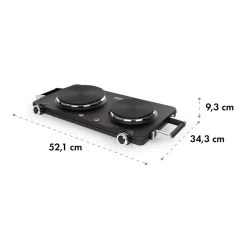 Cookorama Doppelkochplatte 1900-2250 W 150/180 Mm Ø 5 Stufen Schwarz -Küchengeräte Geschäft 10034573 yy 0007 logo Klarstein Cookorama Doppelkochplatte schwarz