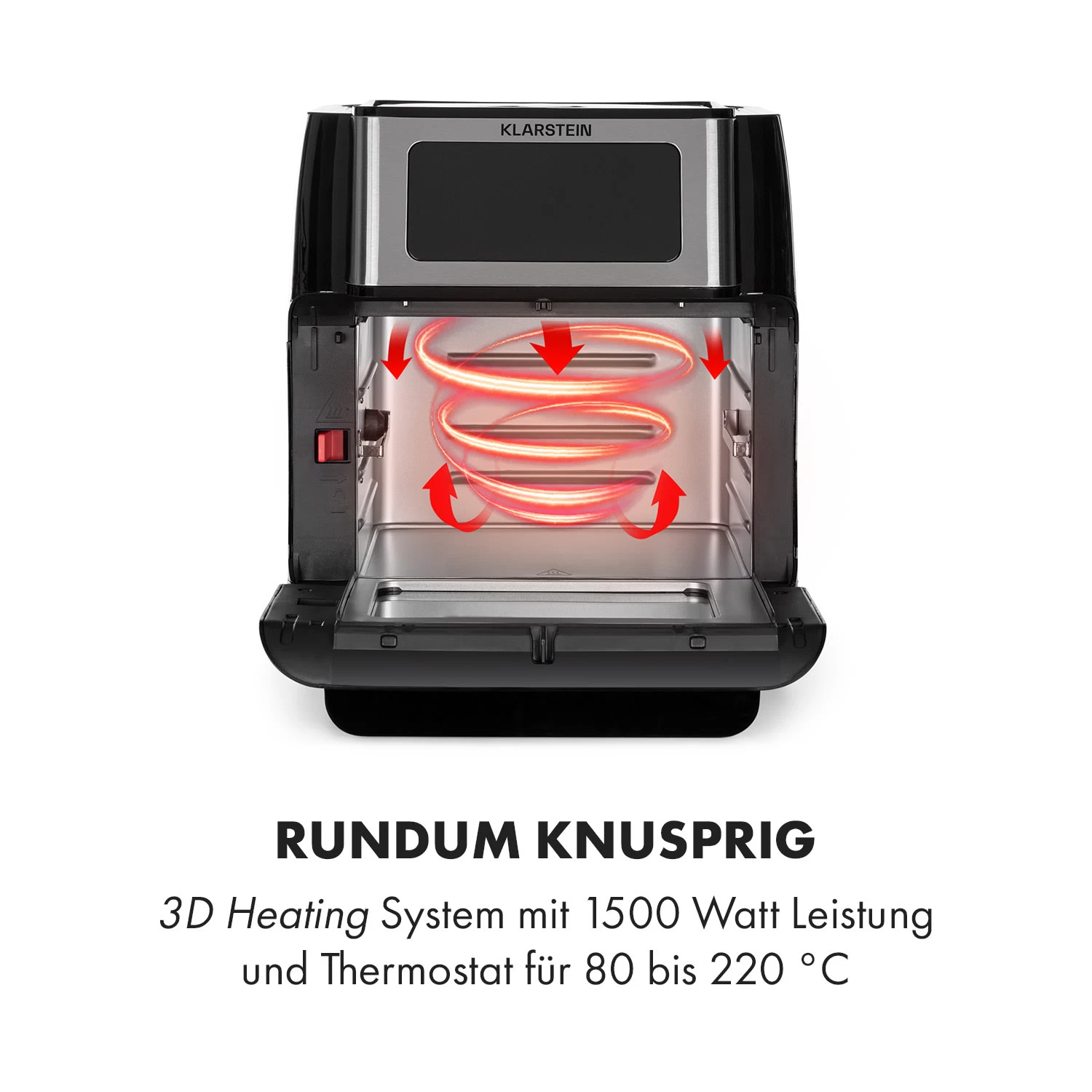 AeroVital Fry Heißluftfritteuse 1500W 10l Timer 9 Programme 5 AeroVital Fry Heißluftfritteuse 1500W 10l Timer 9 Programme – Bild 3