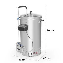 Brauheld Pro Maischekessel 2500W 35L 30-100°C Umwälzpumpe Edelstahl -Küchengeräte Geschäft 10034587 yy 0009 logo Klarstein Brauheld Pro Maischekessel 35 Liter