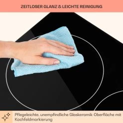 EasyCook Domino Keramikkochfeld 3000W Drehregler Schwarz -Küchengeräte Geschäft 10034603 de 0008 usp