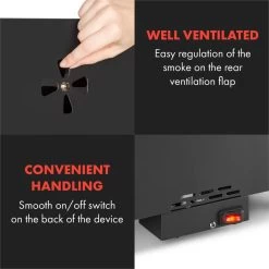 Flintstone Räucherofen 1600W Thermometer Edelstahl Elektrisch -Küchengeräte Geschäft 10034702 yy 0009 logo Klarstein NES C16