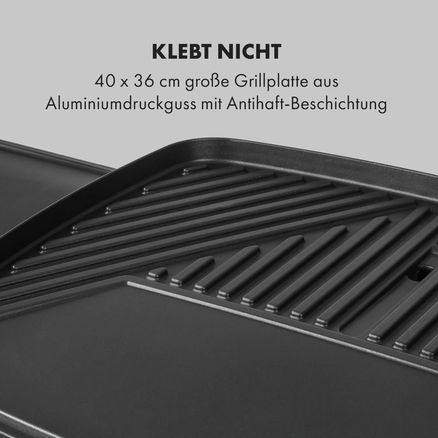 Gatsby Elektrogrill 2000W Antihaft-Grillfläche Seitentische Schwarz 6 Gatsby Elektrogrill 2000W Antihaft-Grillfläche Seitentische Schwarz – Bild 4