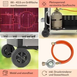 Tomahawk Gasgrill 4x3,6 KW + 2,7 KW Brenner 66x43,5 Cm Grill Edelstahl -Küchengeräte Geschäft 10034710 de 0005 usp