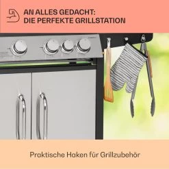 Tomahawk Gasgrill 4x3,6 KW + 2,7 KW Brenner 66x43,5 Cm Grill Edelstahl -Küchengeräte Geschäft 10034710 de 0007 usp