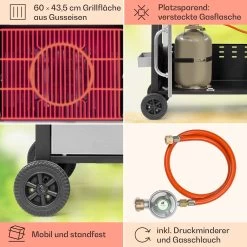 Tomahawk Gasgrill 3 X 3,6 KW Brenner 60 X 43,5 Cm Grill Edelstahl -Küchengeräte Geschäft 10034711 de 0005 usp