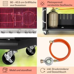 Tomahawk Gasgrill 5x3,6 KW + 2,7 KW Brenner 80x43,5 Cm Grill Edelstahl -Küchengeräte Geschäft 10034712 de 0005 usp