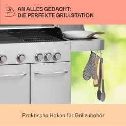 Valkyrie Gasgrill 4x3,5 KW + 3,15 KW Brenner 74x44 Cm Grill Edelstahl -Küchengeräte Geschäft 10034715 de 0007 usp
