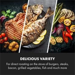 Delicatessa Grill Pan Grillplatte Induktionskochfeld Zubehör 43,5x23cm -Küchengeräte Geschäft 10034722 yy 0004 logo Klarstein Delicatessa Grill Pan Grillplatte