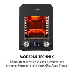 Hannibal Hochtemperaturgrill Indoor 2.200W 850°C Edelstahl Schwarz 13 Hannibal Hochtemperaturgrill Indoor 2.200W 850°C Edelstahl Schwarz -Küchengeräte Geschäft 10034804 de 0003 logo