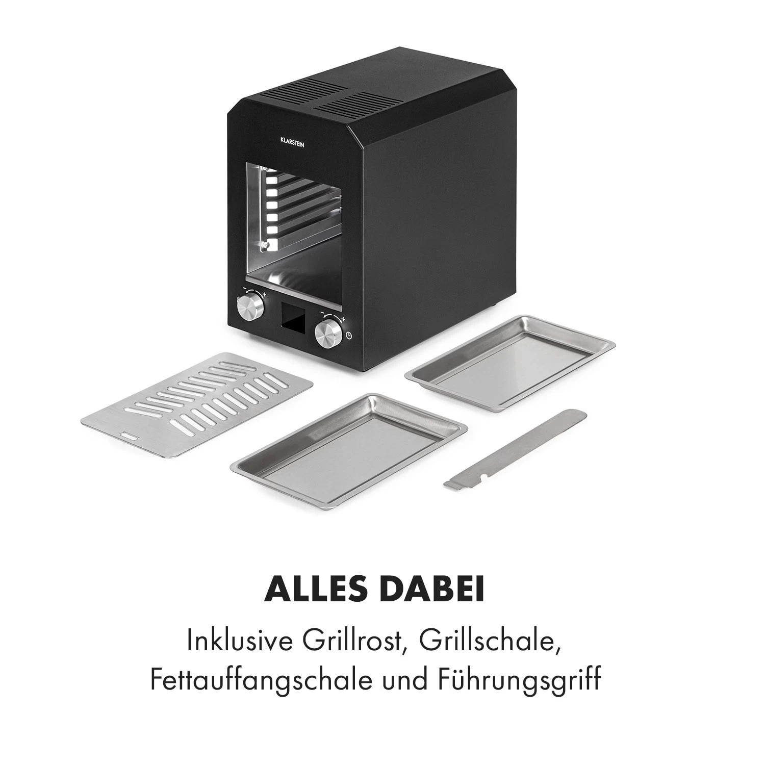 Hannibal Hochtemperaturgrill Indoor 2.200W 850°C Edelstahl Schwarz 10 Hannibal Hochtemperaturgrill Indoor 2.200W 850°C Edelstahl Schwarz – Bild 8