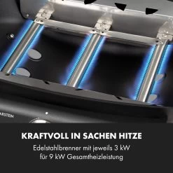 Vanquish Gasgrill 3 Edelstahlbrenner 3 X 3 KW 63,5 X 45 Cm Grillfläche -Küchengeräte Geschäft 10034805 de 0004 logo