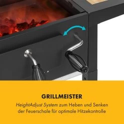 Meat Machine Holzkohlegrill BBQ 45x32,5cm Thermometer Bodenrollen -Küchengeräte Geschäft 10034819 de 0004 logo