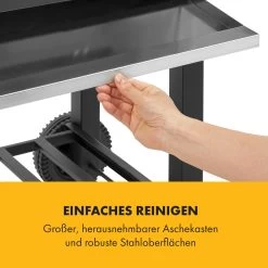 Meat Machine Holzkohlegrill BBQ 45x32,5cm Thermometer Bodenrollen -Küchengeräte Geschäft 10034819 de 0008 logo