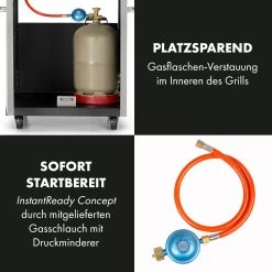 Valkyrie Gasgrill 3x3,2 + 2,9 KW Sichtfenster 54x42 Cm Grill Edelstahl -Küchengeräte Geschäft 10034845 de 0007 logo